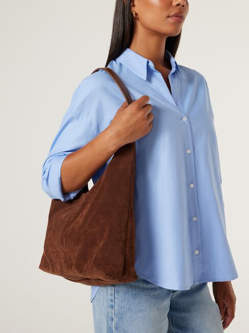 Freya Hobo Bag, Tan, hi-res